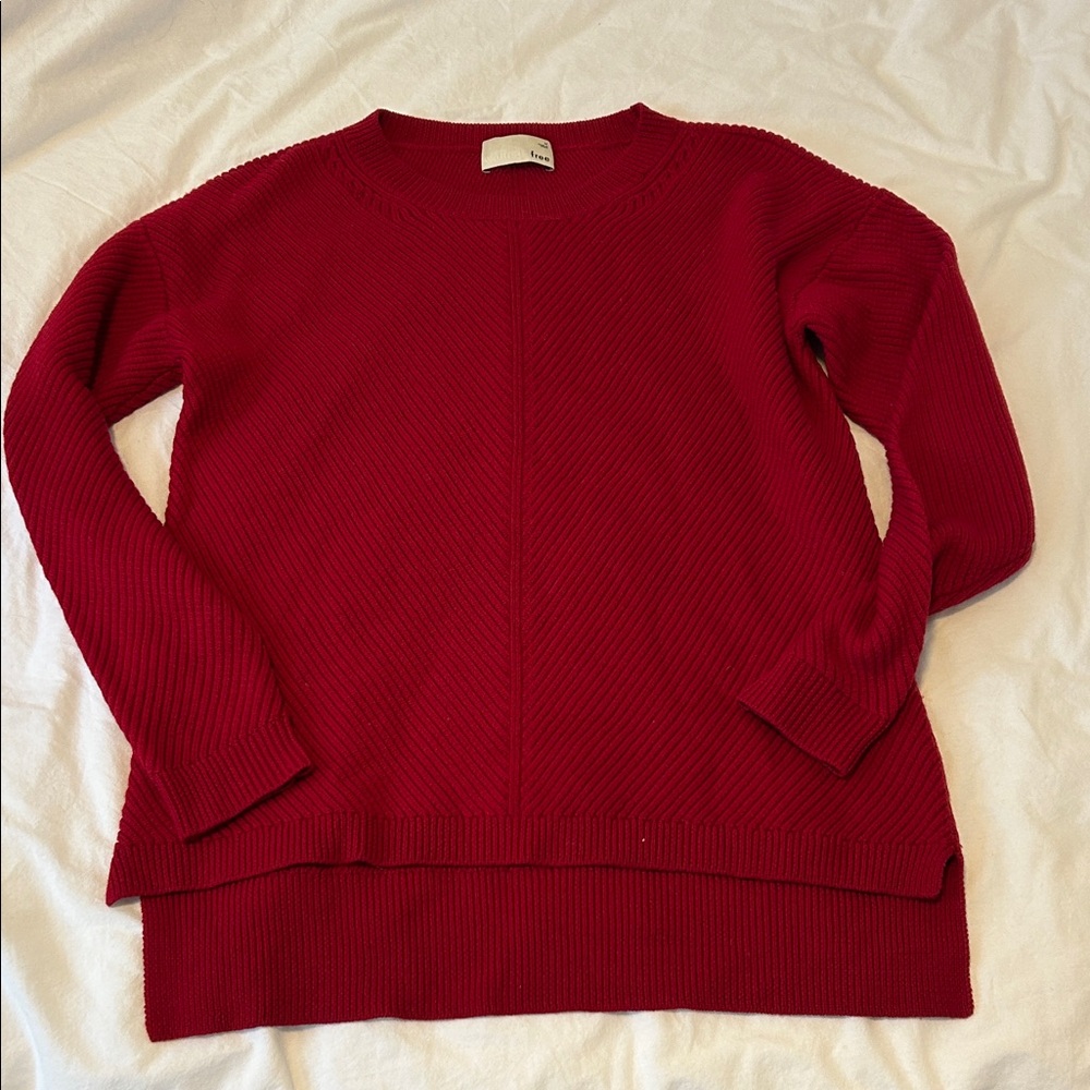 Wilfred Rich Red Crew Neck Sweater